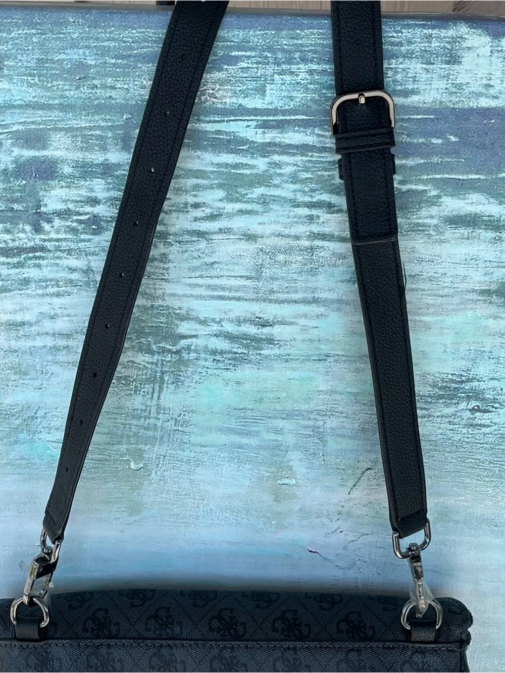 GUESS Manhattan Belt Bag Fanny Pack Sling Bag Charcoal 4G Monogram Logo